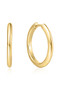 Ania Haie Gold Tube Medium Hoop Earrings E062-03G Ania Haie Gold Tube Medium Hoop Earrings E062-03G