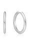 Ania Haie Silver Tube Medium Hoop Earrings E062-03H Ania Haie Silver Tube Medium Hoop Earrings E062-03H