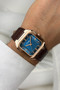 CLUSE Quadrus Leather, Blue, Rose Gold Colour Watch CW25705