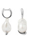 PDPAOLA Pearl Mist Silver Hoops