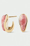 PDPAOLA Rhodochrosite Luna Earrings 