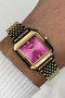 CLUSE Gracieuse Petite Watch Steel, Fuchsia Pink, Gold Colour Watch CW11829
