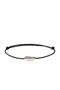PDPAOLA Rodeo Black Cord Bracelet Silver PUB2-A77-U