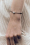PDPAOLA Rodeo Black Cord Bracelet Silver PUB2-A77-U