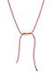 PDPAOLA Rodeo Red Cord Necklace Gold COB1-C48-U