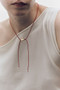 PDPAOLA Rodeo Red Cord Necklace Gold COB1-C48-U