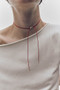 PDPAOLA Rodeo Red Cord Necklace Gold COB1-C48-U