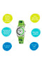 Tikkers Time Teacher Green Canvas Strap Watch