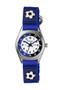 Tikkers Time Teacher Blue Soccer Canvas Strap Watch