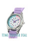 Tikkers Time Teacher Puurple Unicorn Canvas Strap Watch