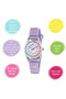 Tikkers Time Teacher Puurple Unicorn Canvas Strap Watch