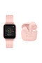 Tikkers Pink Smart Watch & Wireless Earbuds Set