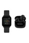 Tikkers Black Smart Watch & Wireless Earbuds Set