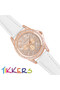 Tikkers White Chrono Fashion Straps Sparkle Dial Watch