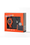 Tikkers Black Orange Football Watch & Necklace Wallet Gift Set