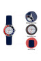 Tikkers Time Teacher Blue & Red, Blue Silicone