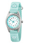 Tikkers Green Heart Velcro Watch + Hair Clips Set 