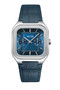 CLUSE Quadrus Multifunction Silver Blue Leather Watch CW26207