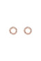 Bianc Rose Gold CZ Open Circle Stud 10100166