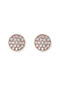 Bianc Rose Gold Pave Disc Earrings 10100191