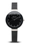 Bering Ceramic Polished Silver Slim Black Watch 11429-102