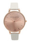 Olivia Burton Big Dial Rose Gold Case White Watch OB13BD11