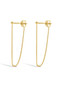 Ichu Tiny Ball Chain Drop Gold Earrings JP3207G