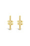 Ichu Knotted Bar Earrings Gold JP9407G