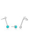 Ania Haie Silver Tidal Turquoise Double Stud Earrings E027-03H