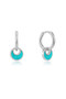 Ania Haie Silver Tidal Turquoise Crescent Huggie Hoops E027-06H