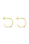 Ichu Faceted Mini Hoops Gold JP12407G