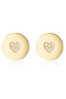 Georgini Rock Star Heart Disc Earrings Gold IE989G
