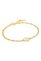Ania Haie Compass Emblem Gold Figaro Chain Bracelet B030-02G