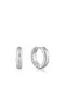 Ania Haie Silver Smooth Twist Huggie Hoop Earrings E038-02H