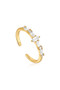 Ania Haie Gold Sparkle Multi Stone Band Ring R041-01G-W