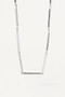 PDPAOLA Bar Chain Silver Necklace