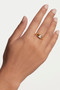 PDPAOLA Triangle Shimmer Stamp Gold Ring AN01-986
