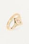 PDPAOLA Kate Stamp Gold Ring AN01-A02