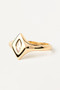 PDPAOLA Kate Stamp Gold Ring AN01-A02