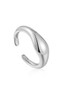 Ania Haie Silver Wave Adjustable Ring