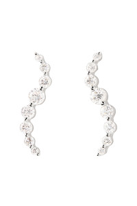 PDPAOLA Diamonds and white gold Venus stud earrings