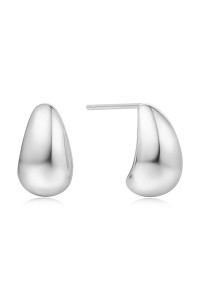  Ania Haie Silver Small Dome Hoop Earrings E062-05H