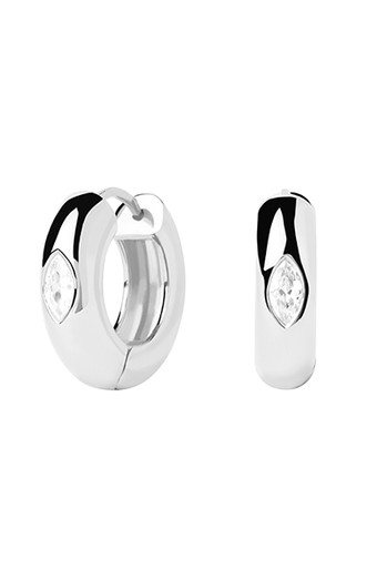 Shop PDPAOLA Ura Silver Hoop Earrings AR02-912-U | Bijoux Collection ...