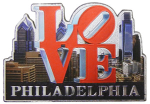 Philadelphia Foil Magnet Love Sculpture Philadelphia Foil Magnet Love Sculpture