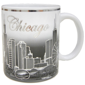 Chicago Skyline 11oz Cup with Silver Accents Chicago Skyline 11oz Cup with Silver Accents