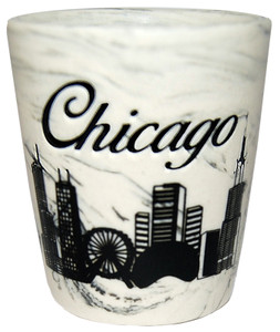 Chic Marble Collage Mini Ceramic Cup from Chicago Chic Marble Collage Mini Ceramic Cup from Chicago