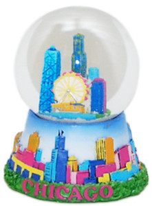 Chicago 45mm Waterball: Blue Sky with Chicago Skyline Design