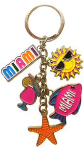 MIAMI DANGLE EARRINGS: Seashell, Sun, Fish, and Cocktail Theme