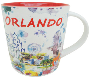 Skyline Splendor: Orlando Watercolor 16 oz Cup