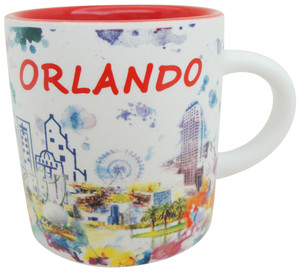 Orlando Watercolor Mini Cup with Skyline Design